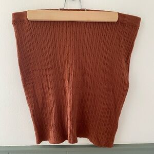 Steve Madden Terracotta Cable Knit Pencil Skirt
